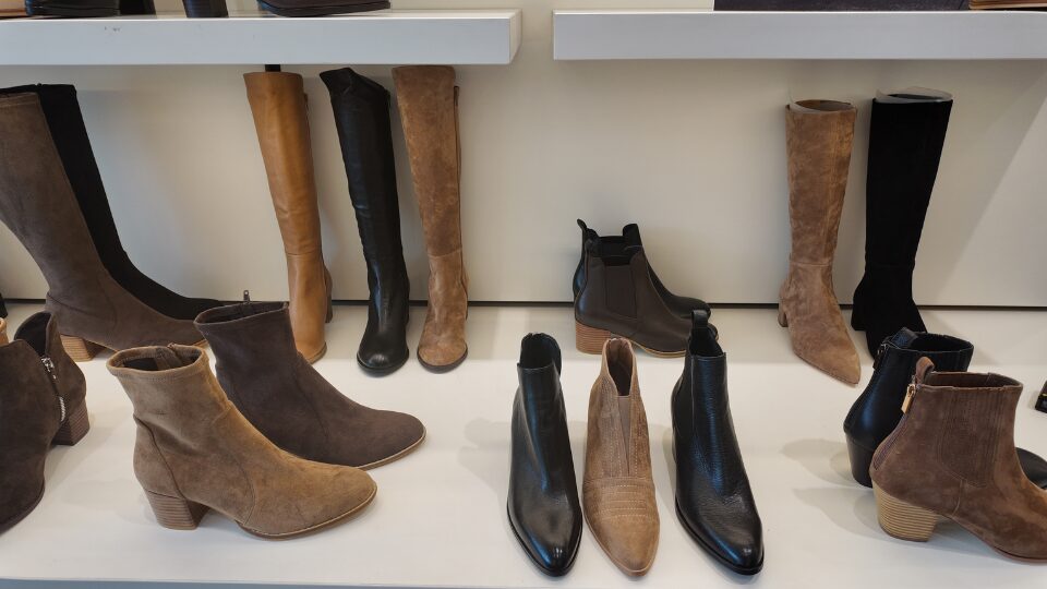 A beautiful collection of boots at Midas