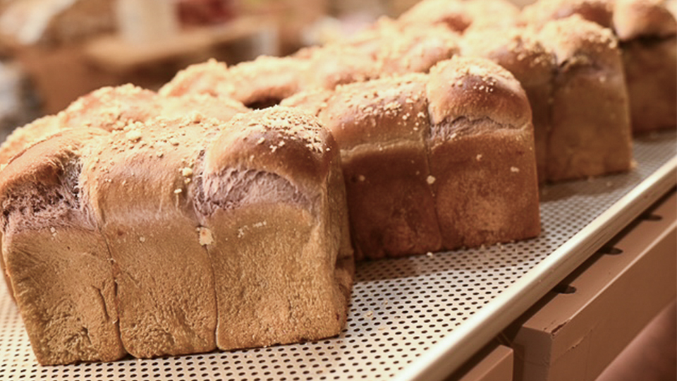Closeup of some breadloaves