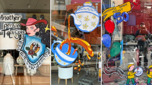 Painted windows as part of the Window Art Trail